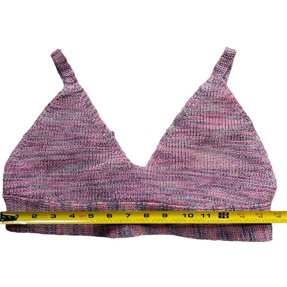 Wild fable size large pink & purple Triangle Cup Sweater Tiny Tank Top NWT - Picture 6 of 8